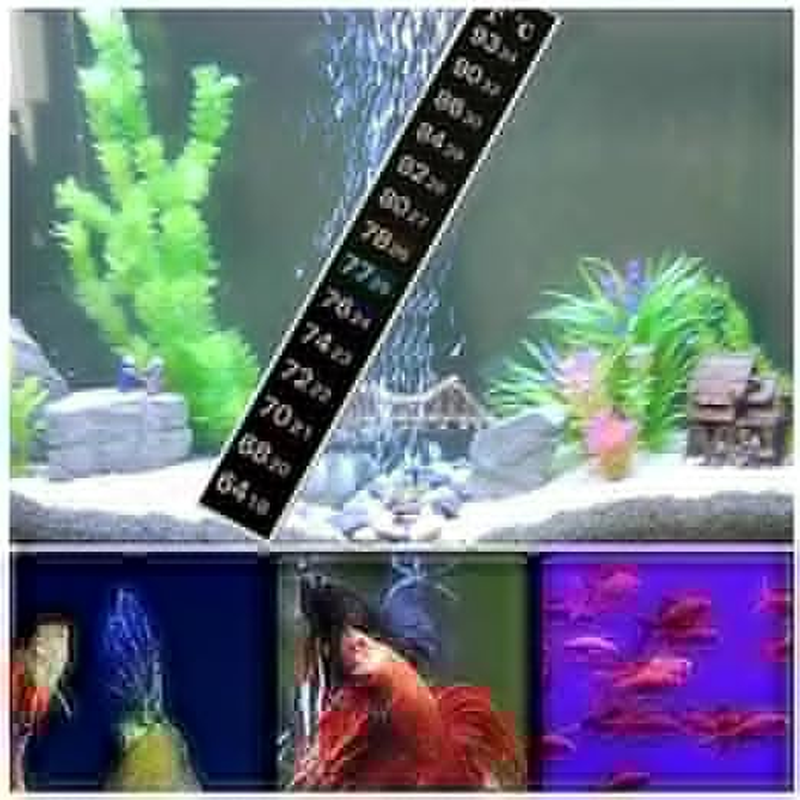 Digital Temperature Sticker, Aquarium Thermometer Strips,Fish Tank Thermometer Sticker,Adhesive Thermometer Strip,Thermometer Sticker for Fish Tank for Brewing Wine Beer Fish Tank Supplies (12 Pcs) image number 1