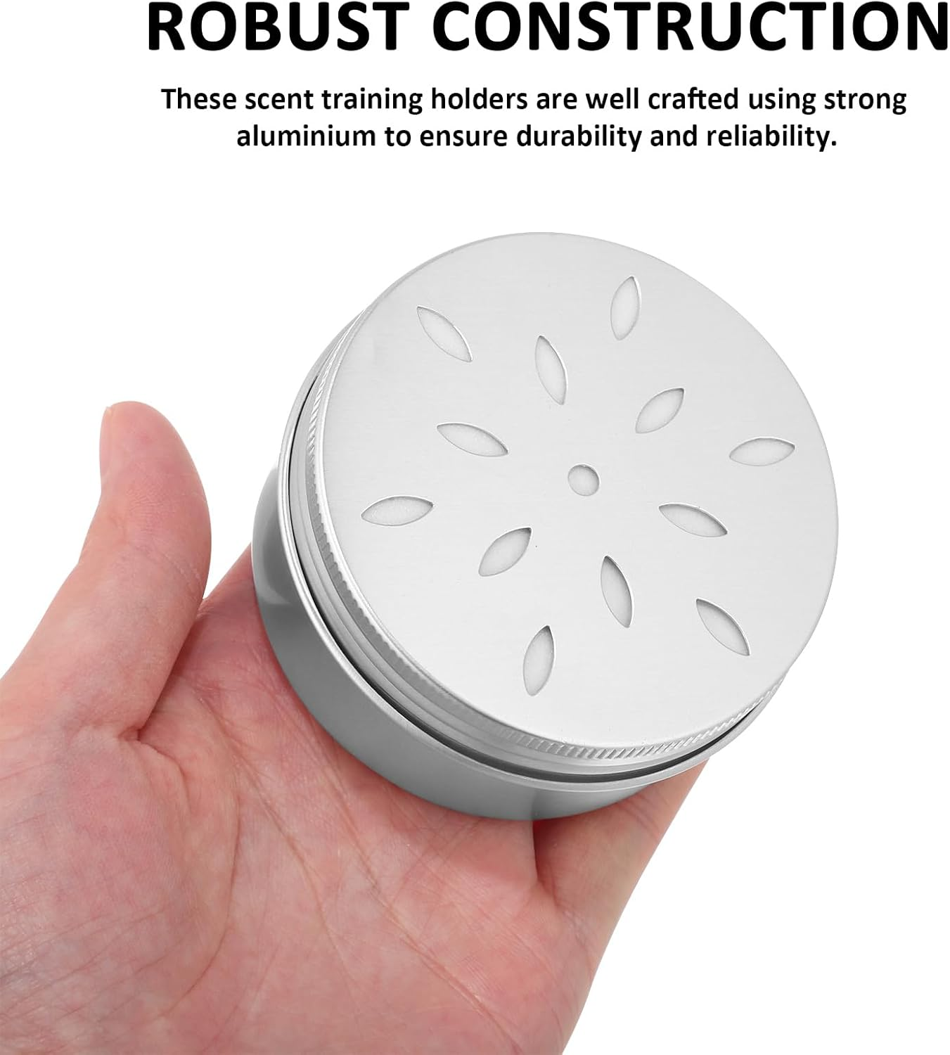 Mipcase Pack of 10 Dog Fragrance Training Box: Dog Fragrance Holder Dog Nose Metal Container Aluminium Agility Training Equipment Dog Fragrance Work Cans with Magnetic Dots image number 3