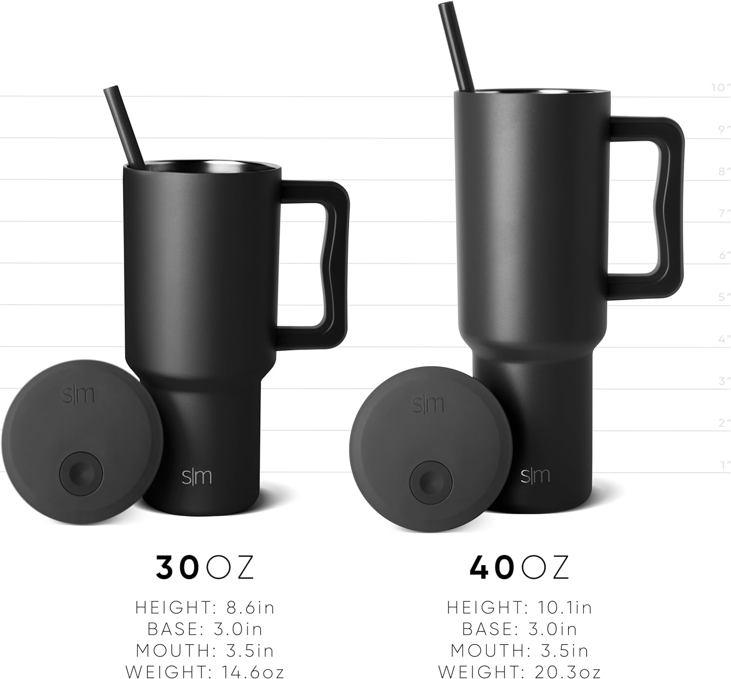 Simple Modern 30 Oz Tumbler with Handle and Straw Lid | Insulated Cup Reusable Stainless Steel Water Bottle Travel Mug Cupholder Friendly | Gifts for Women Him Her | Trek Collection | Sea Glass Sage - -Blush image number 6