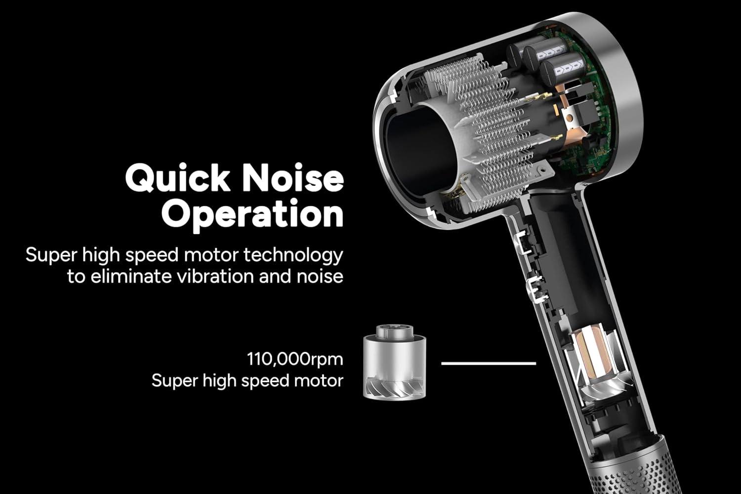 Kogan Ionic High Speed Hair Dryer (Grey/Pink) - KAMOITECNGB image number 4