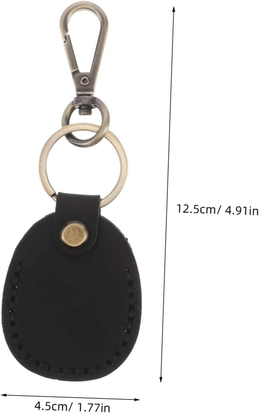 MUCKLILY 3Pcs Retro Pu Card Holder Keychain Set, Handmade Small Access Card Sleeve Protector with Ring, Womens Mini Storage Pouch for Electronic Keys and NFC Tags image number 3