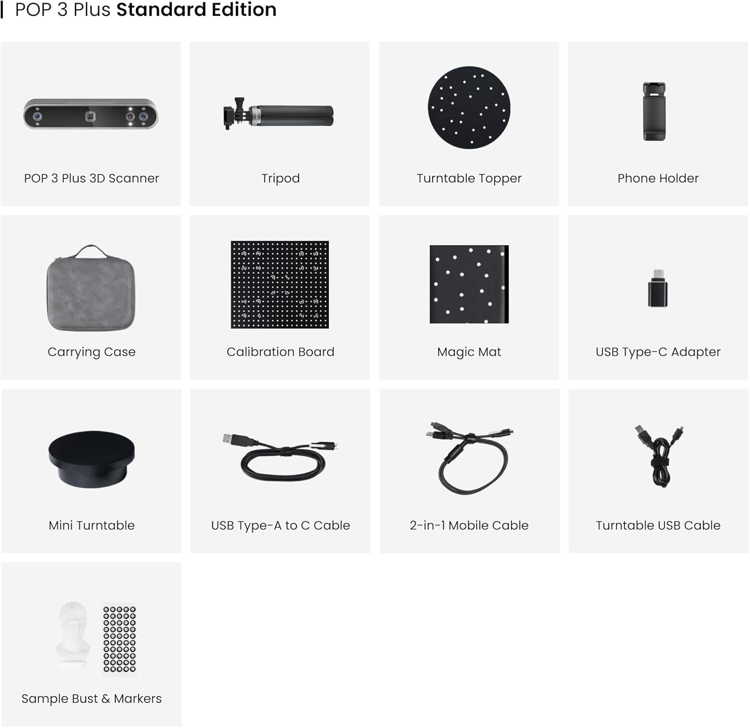 Revopoint POP3 plus 3D Scanner for 3D Printing, Handheld 3D Printer Scanner 0.04Mm Precision, Full-Color Scan for Medium Object, Support for Android/Ios/Win/Macos, Standard image number 3