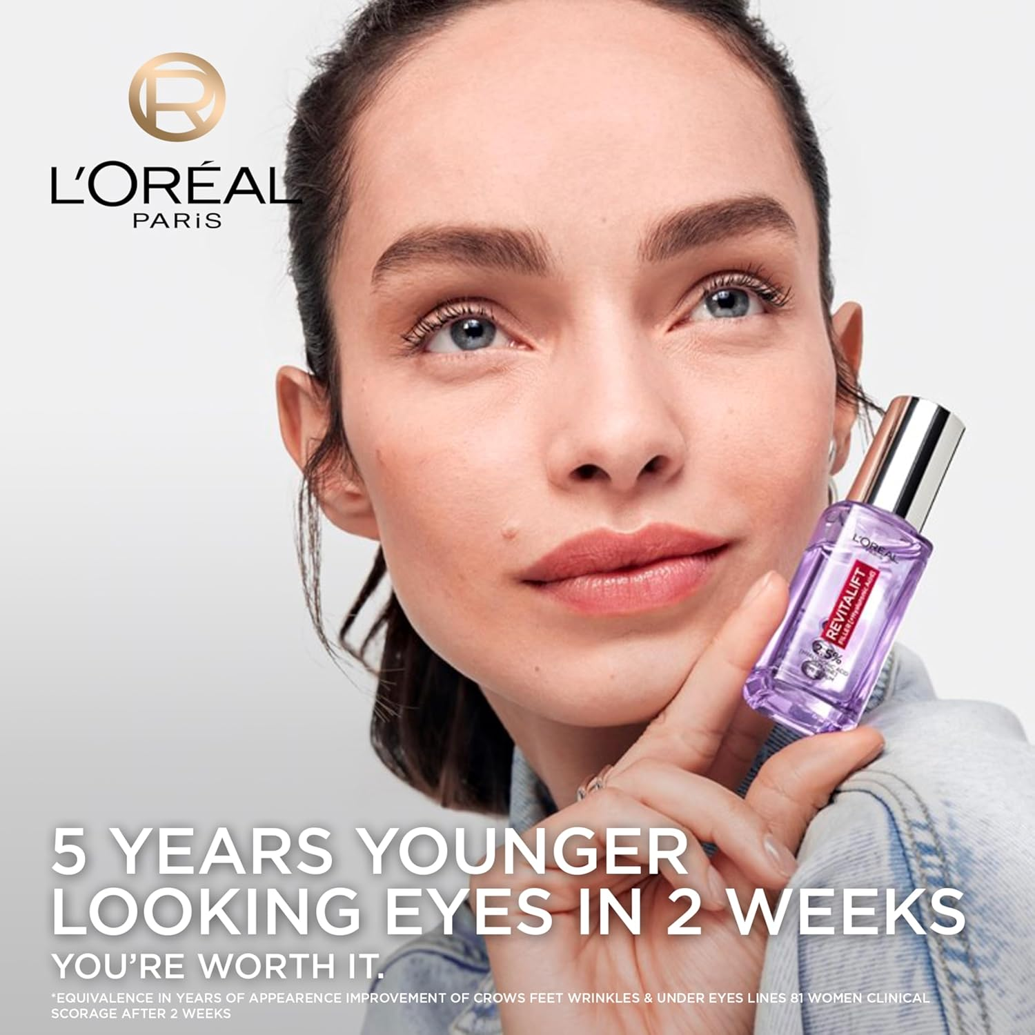 L&rsquo;Or&eacute;al Paris Eye Serum, Energising & Smoothing, Revitalift Filler 2.5% Hyaluronic Acid + Caffeine, 20 Ml image number 1