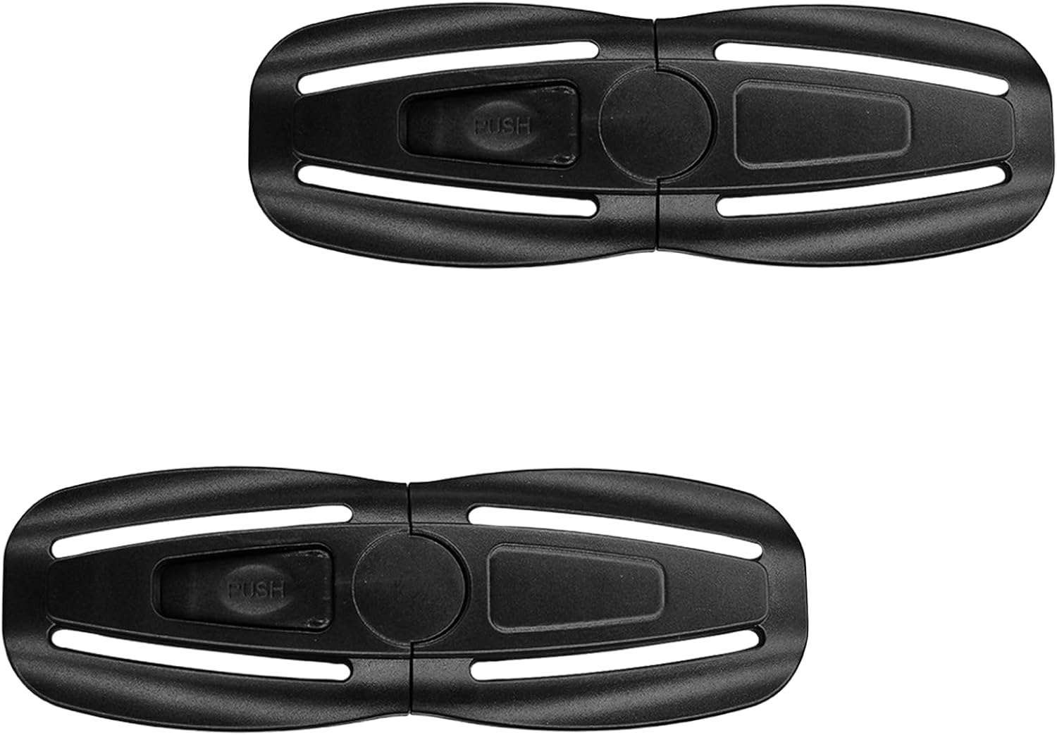 2 Pack Child Seat Chest Clip,Baby Seat Chest Harness Buckle Seat Chest Stroller Chest Universal Replacement for Baby and Kids Trend (Black)