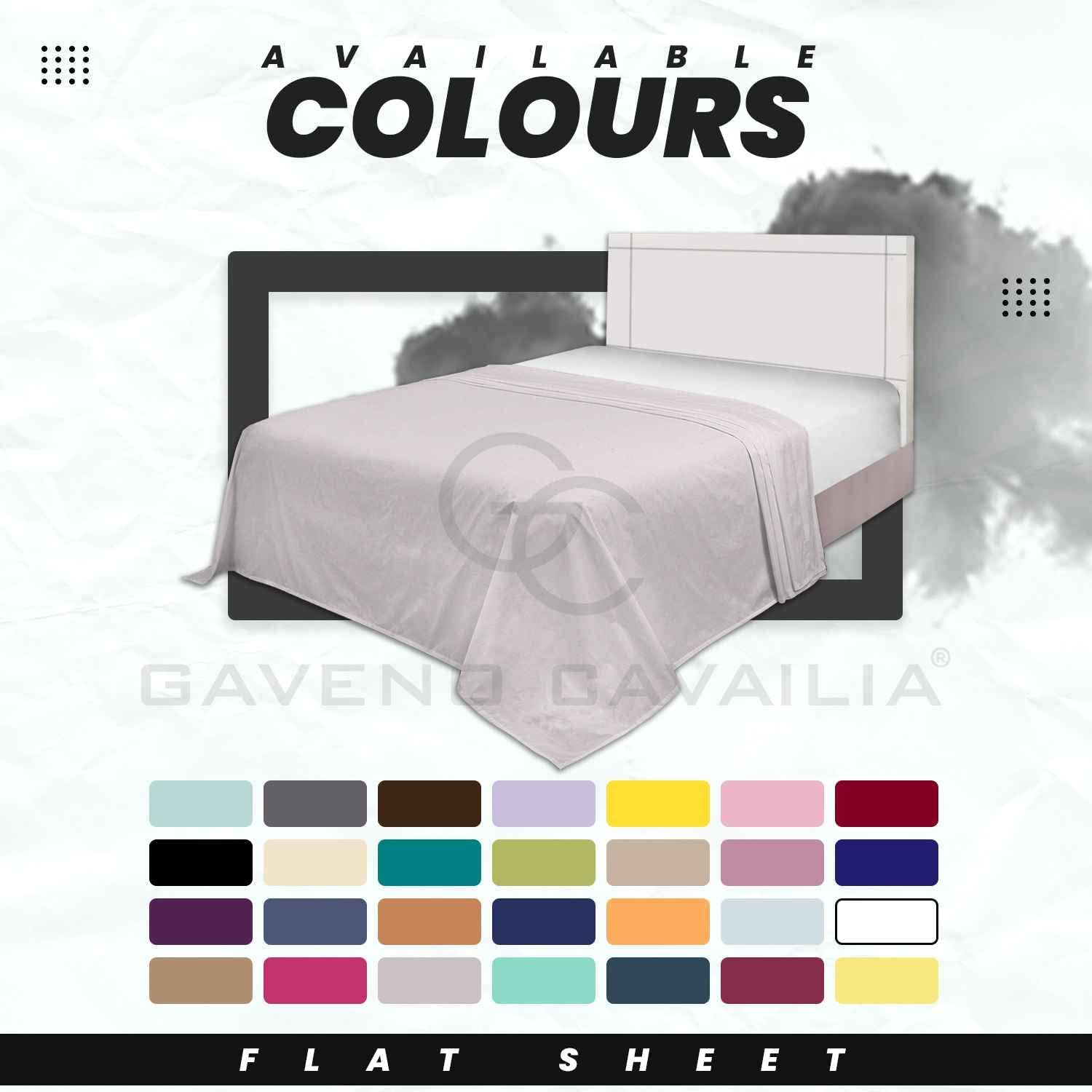GC GAVENO CAVAILIA Premium Single Flat Sheet- Non Iron Luxury Bedding- Polycotton Easy Care Bed Sheet- Super Soft Bedding Linen Set image number 7