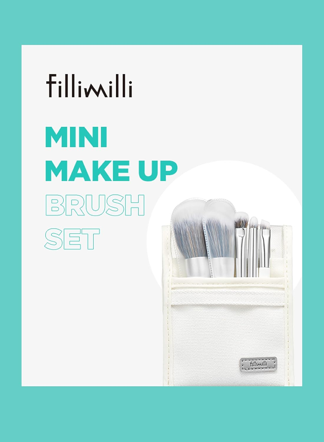Fillimilli Mini Makeup Brush Set (5 Types)/5 Types, 5 Pieces, Includes Pouch, MINI MAKE up BRUSH SET, Cheek Brush, Shading Brush, Eyebrow Face Brush, Filimili Korean Cosmetics, Olive Young Official