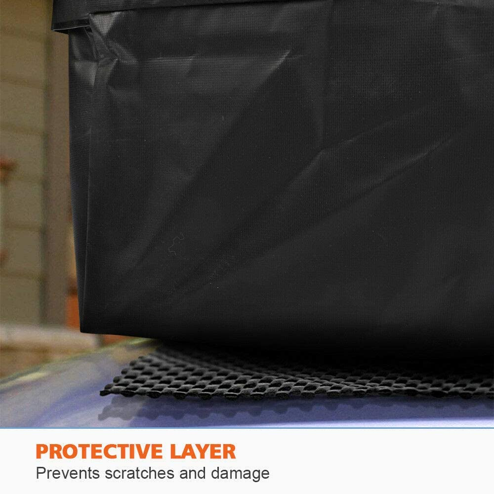 SAN HIMA Rooftop Cargo Carrier 15 Cubic Ft, Waterproof, with Anti-Slip Mat, 8 Heavy Duty Strap and Buckles, Car Roof Bag Soft-Shell Luggage Storage Fits All Cars With/Without Cross Bars for Travel image number 1