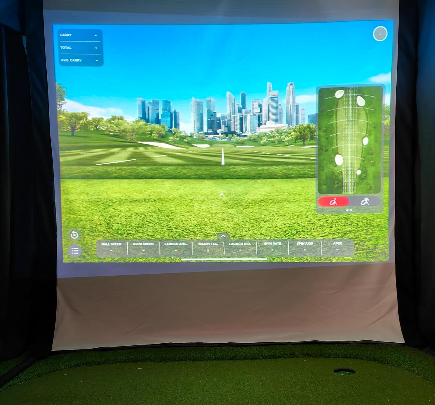 Premium Golf Simulator Projector Screen Commercial Grade Polyester Golf Impact Screen image number 5