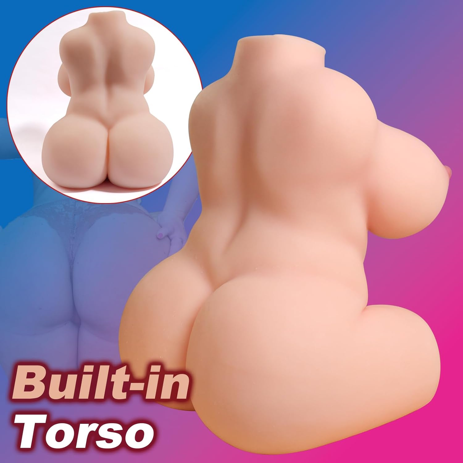 18LB BBW Sex Dolls Male Masturbator - Sex Toys for Men Sex Torso with Big Breasts & Butt Sex Toy Pocket Pussy for Men with Tight Vaginal Anal Texture Male Stroker, Adult Toys & Games (Without the Head)