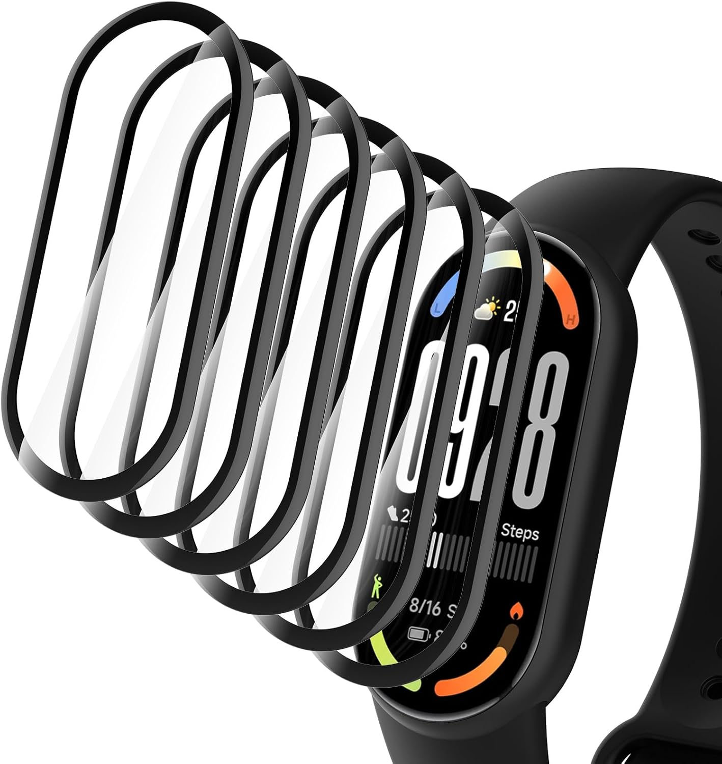 Hianjoo 6 PCS Screen Protectors Compatible with Xiaomi Smart Band 10, Premium Soft TPU Screen Film Protectors Compatible with Xiaomi Smart Band 10 image number 3