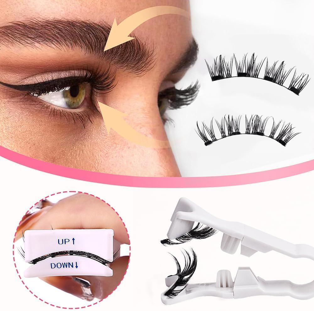 TTPSRY Magnetic False Eyelash Kit Glue Free, Easy to Apply, Natural-Looking Lashes with Magnetic Alignment, Perfect for Beginners and Daily Use(#4)