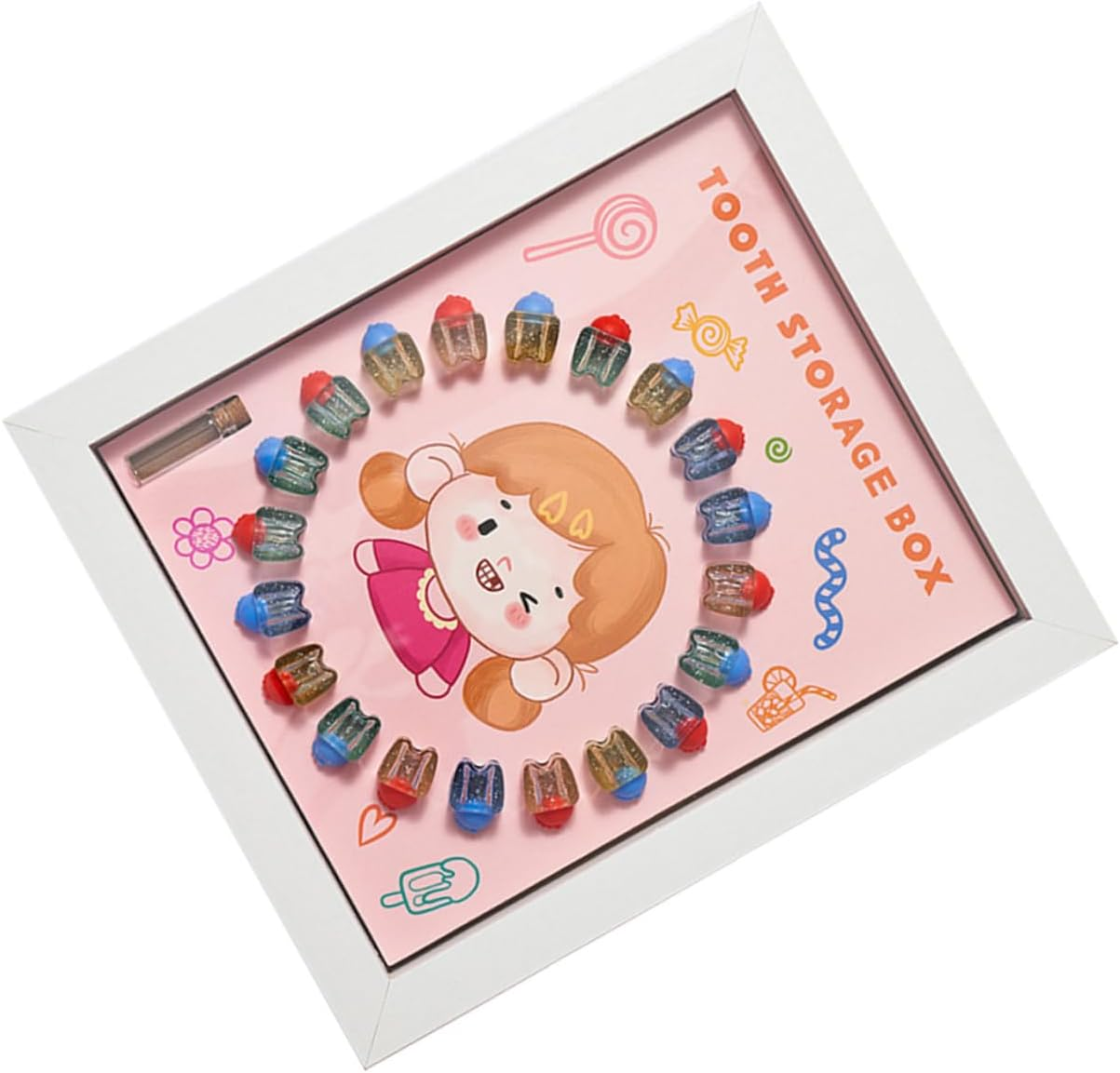 Teeth Storage Box Tooth Fairy Box Grooming Kit for Newborn for Boys and Girls Keepsake image number 6