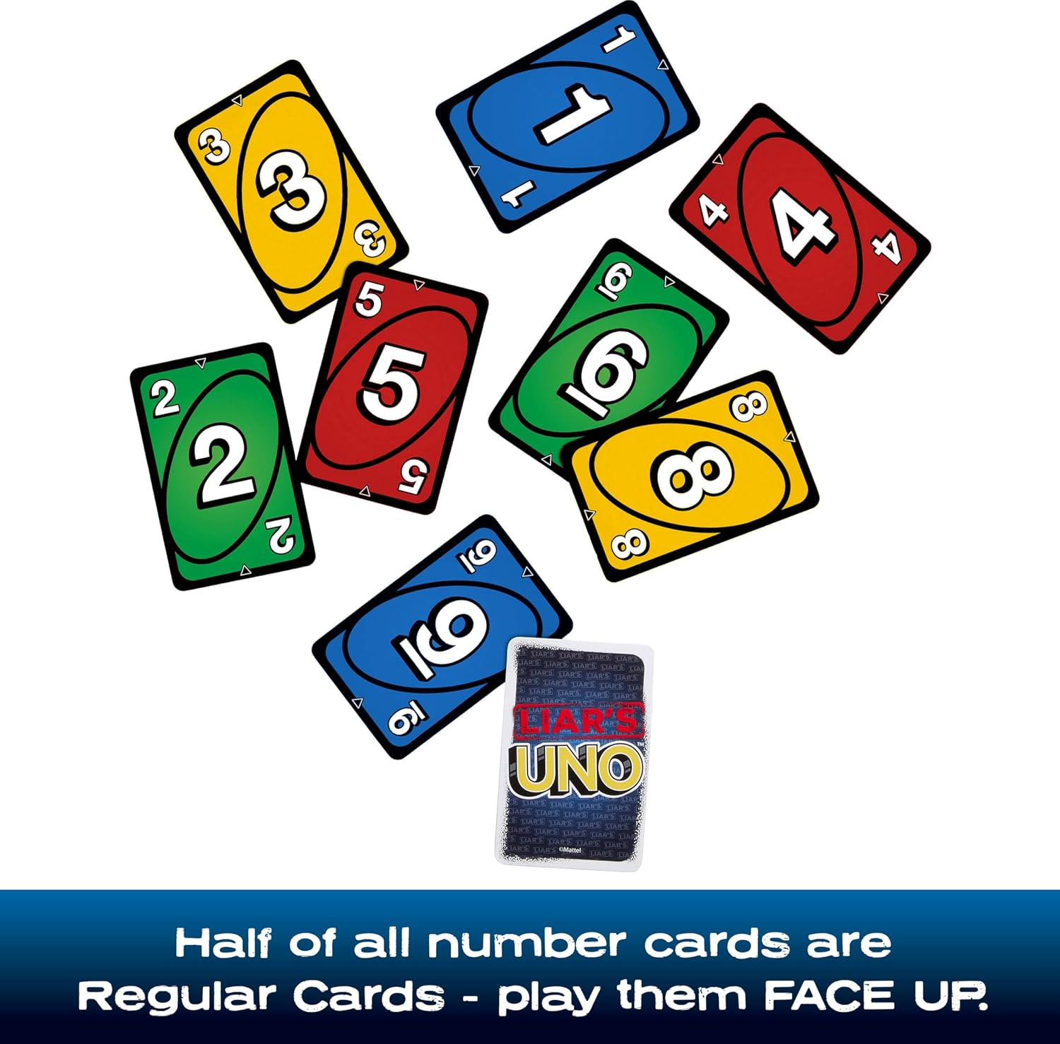 Mattel Games Liar&rsquo;S UNO Card Game for Adults, Kids, Families, Parties & Game Nights, Travel Fun, Outwit Other Players with Bluffing & Trickery image number 3