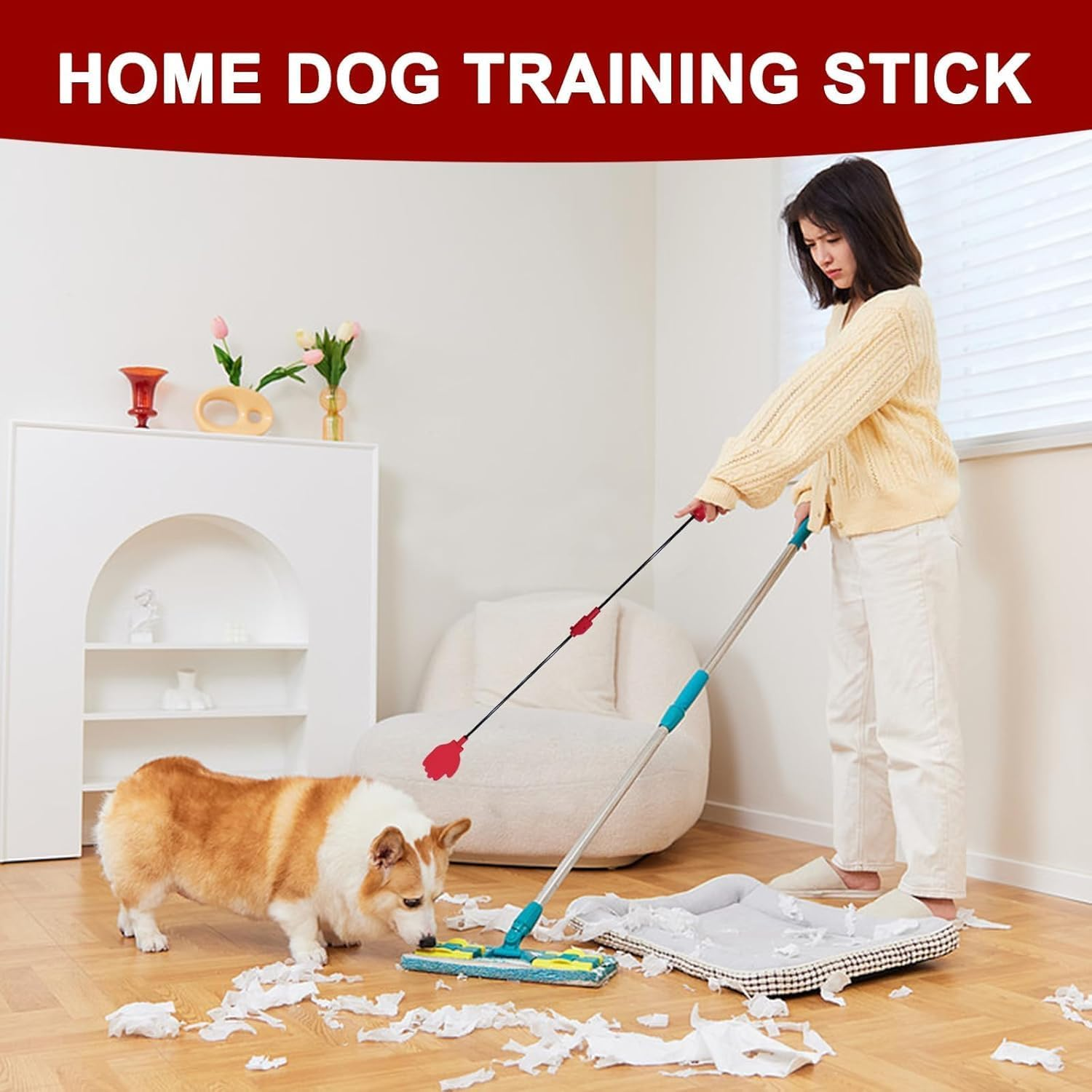 Collapsible Portable Dog Training Stick, 1Pc Foldable Puppy Training Pole, Collapsible Durable Dog Training Whip, Foldable Puppy Training Stick Pole with Anti-Slip Handle image number 5
