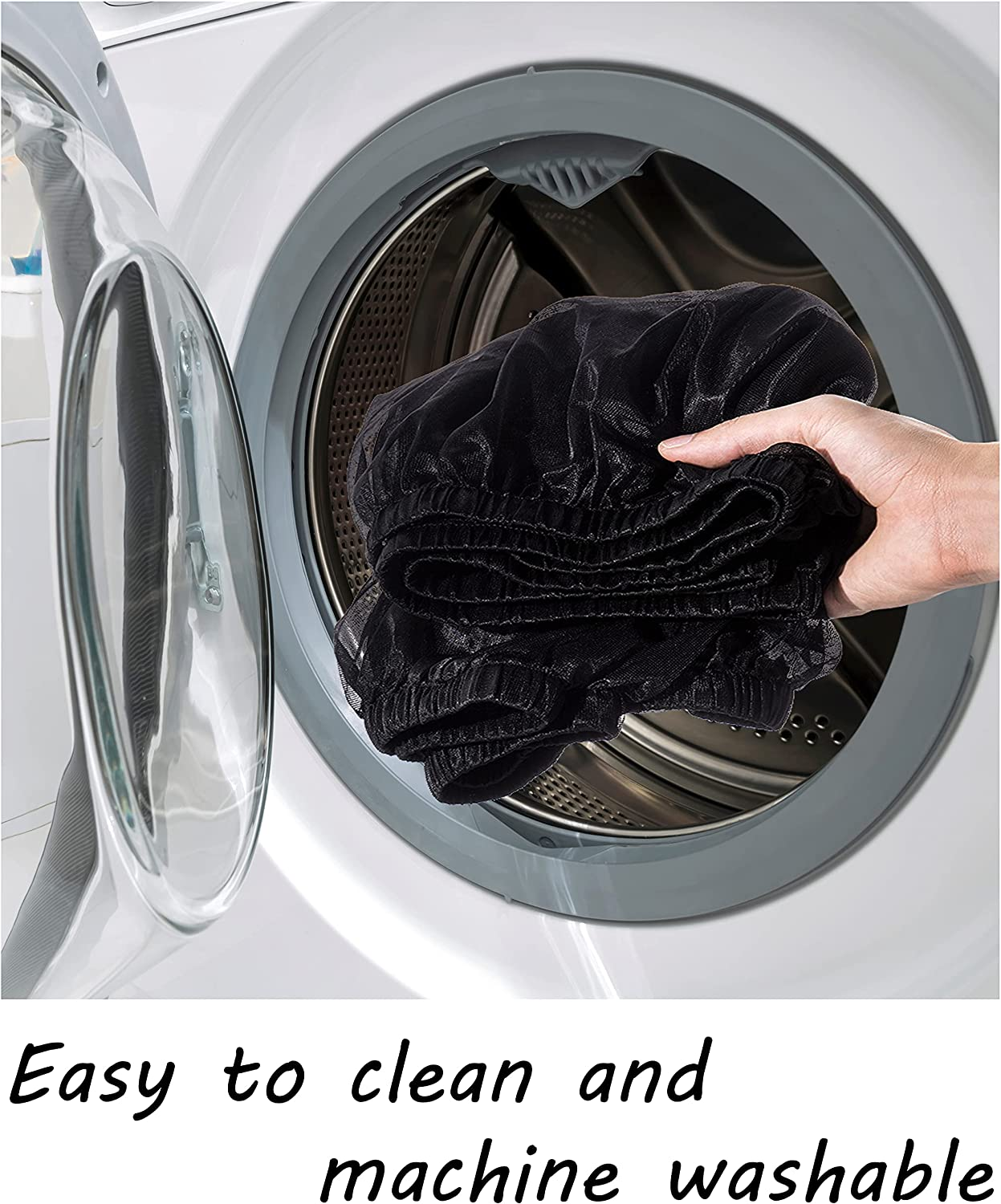 Tamu Style Bird Cage Seed Catcher, Large, Stretchy Form Fitting Mesh Skirt Cover for Parrot Enclosures, Light and Breathable Fabric, Prevent Scatter and Mess, Reusable, Adjustable, Lightweight, White - White image number 3