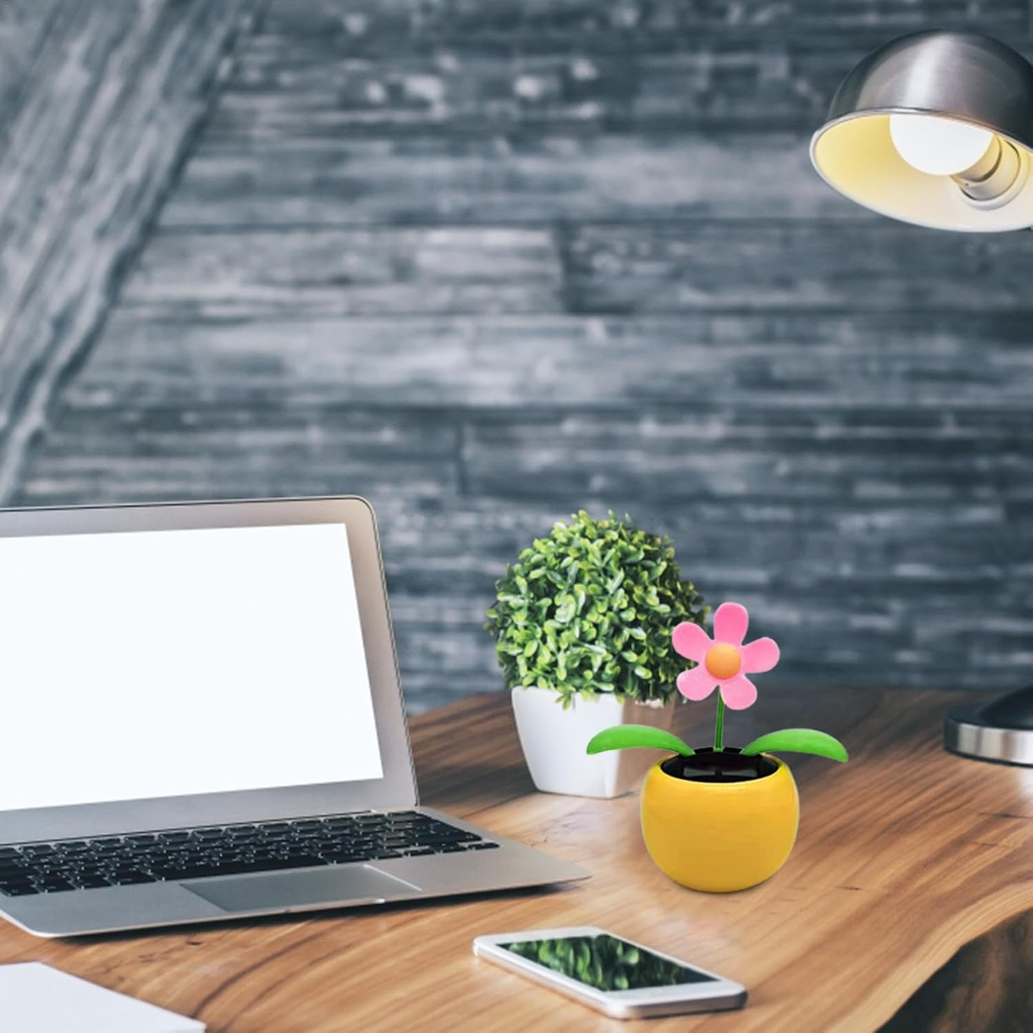 Solar Powered Dancing Flower, Sunflower Solar Dancing Solar Toys, Bee/Flower Car Swinging Dancing Toys, Shaking Head Car Ornaments, Car Dashboard Decor Offices Desk Dancer Toy Funny Ornaments - E image number 3