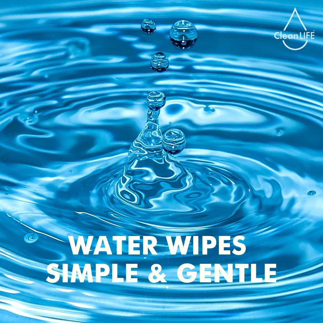 Cleanlife Water Wipes 640 Bulk Pack- Plastic Free and Bio-Degradable Wipes, Australian Made and Owned image number 2