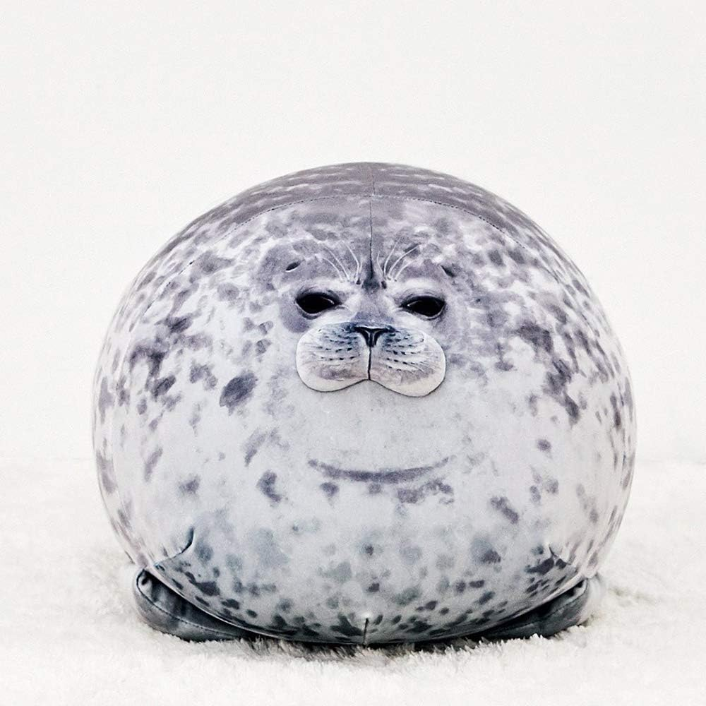 Minimin Seal Pillow, Cute Chubby Blob Seal Plush Toys Pillow Kids Bedding Super Soft Plush Snuggle Cuddle Pillow (Large) image number 3