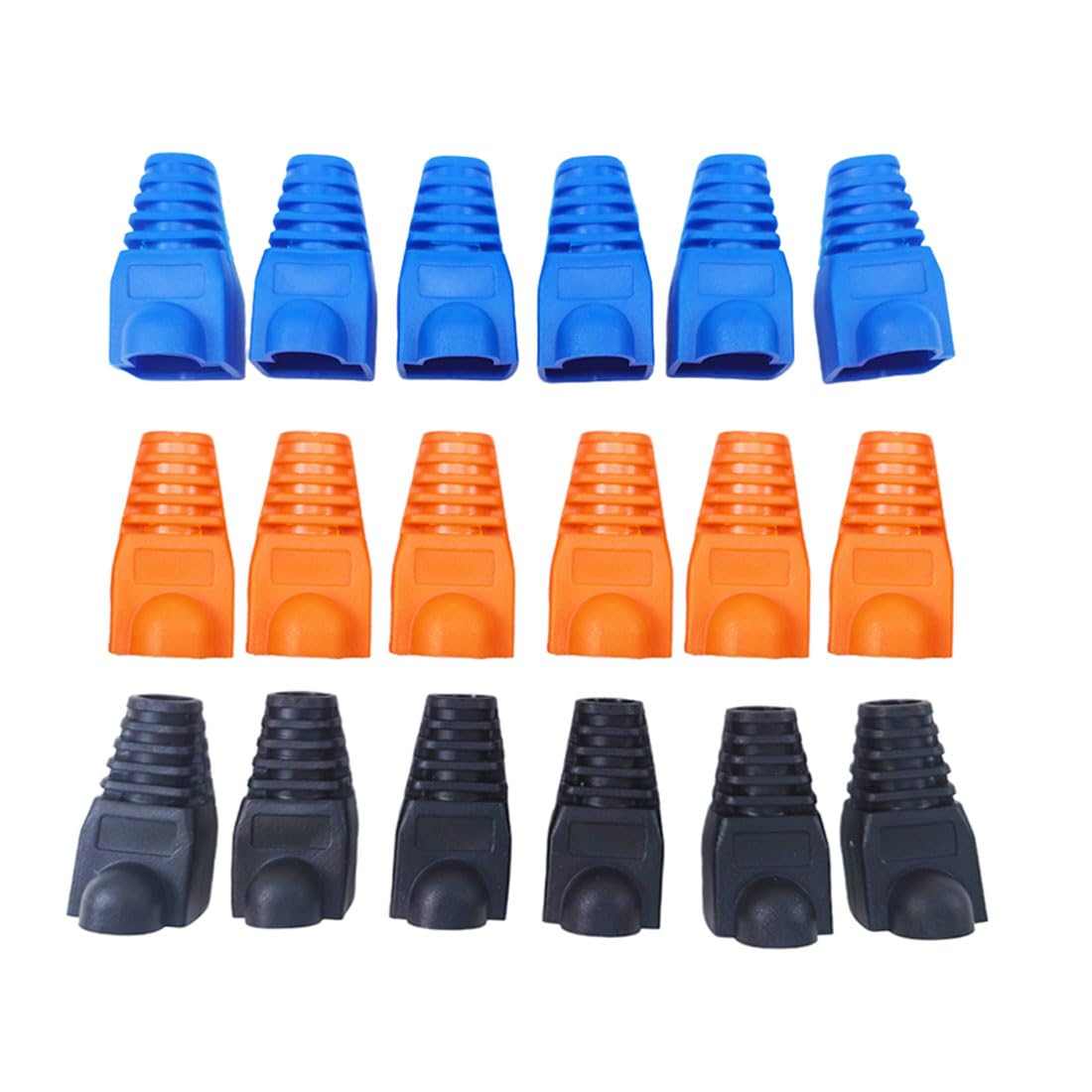 GFORTUN 100Pcs RJ45 Cat6 Cat5E Ethernet Cable Snagless End Boots Cap Connector Cover Modular (Blue)