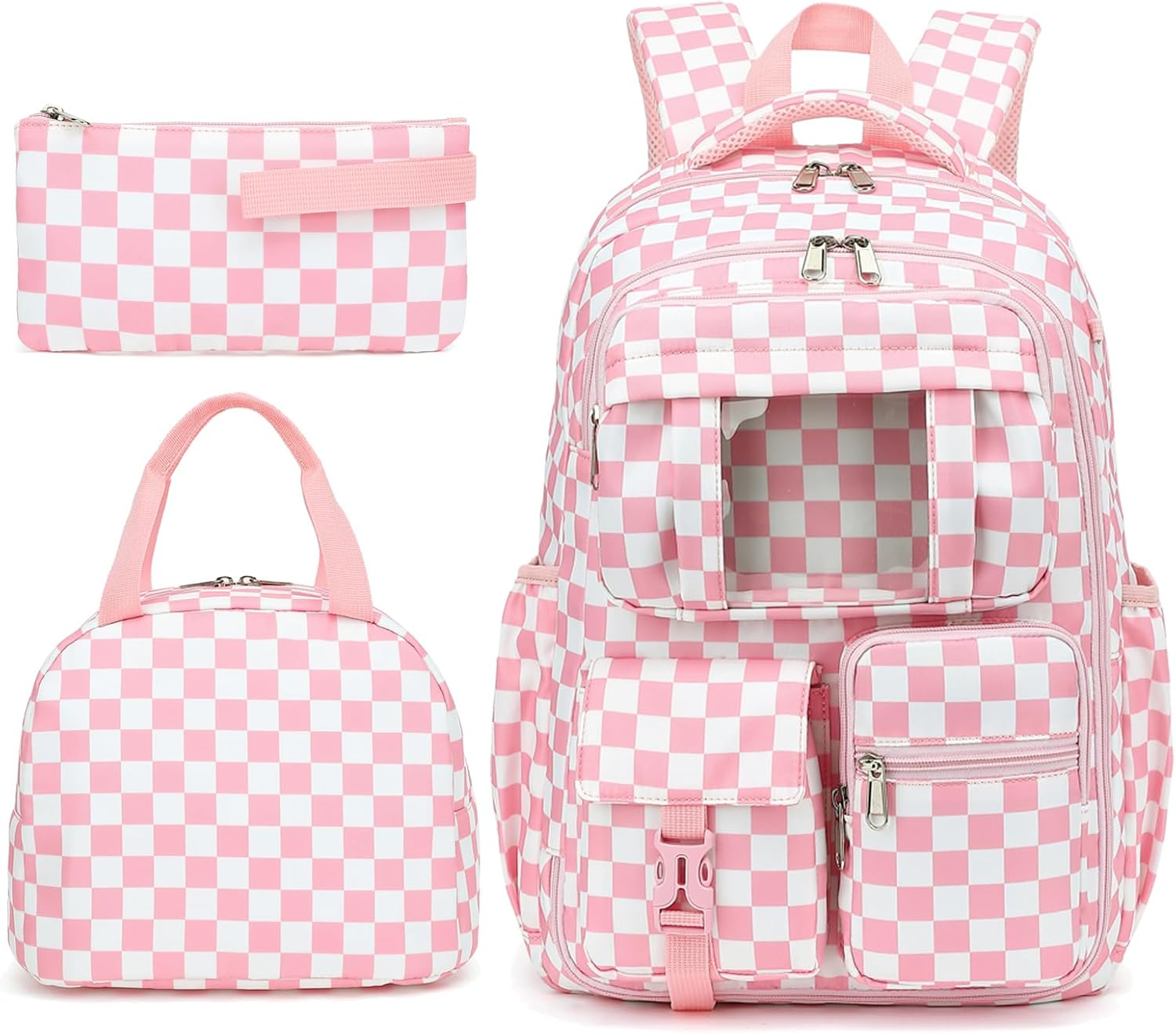 Girls School Backpack Set - Teens Kids School Bag Bookbag with Lunch Box Pencil Case for Elementary Middle School image number 6