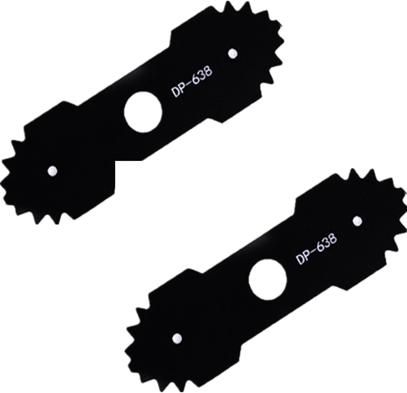 2 Pcs Lawn Mower Edger Blades with Teeth Lawn Trimming Machine Blade Compatible with Ryobi Edger RY13050 RY13050A RY15518 RY40030 8-3/4" Length 1" Center Hole (Black) image number 2