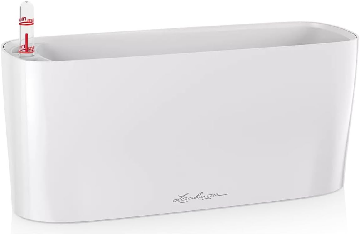Lechuza Delta 10 Self Watering Plant Pot, White High Gloss, 30 Cm image number 2