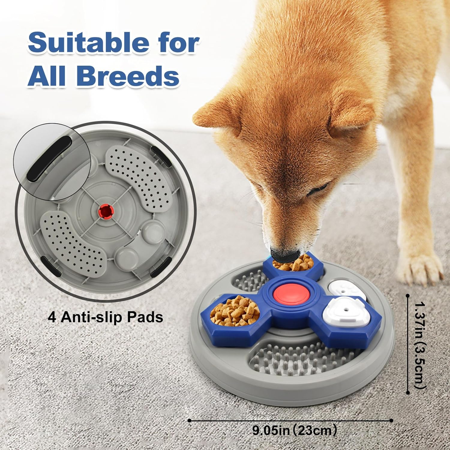 Dog Puzzle Slow Feeder Toys, Dog Interactive Toys, Dog Food Puzzle Dog Treat Puzzle Toys, Treat Dispenser for Smart Dogs, Puppy &Cats Fun Feeding