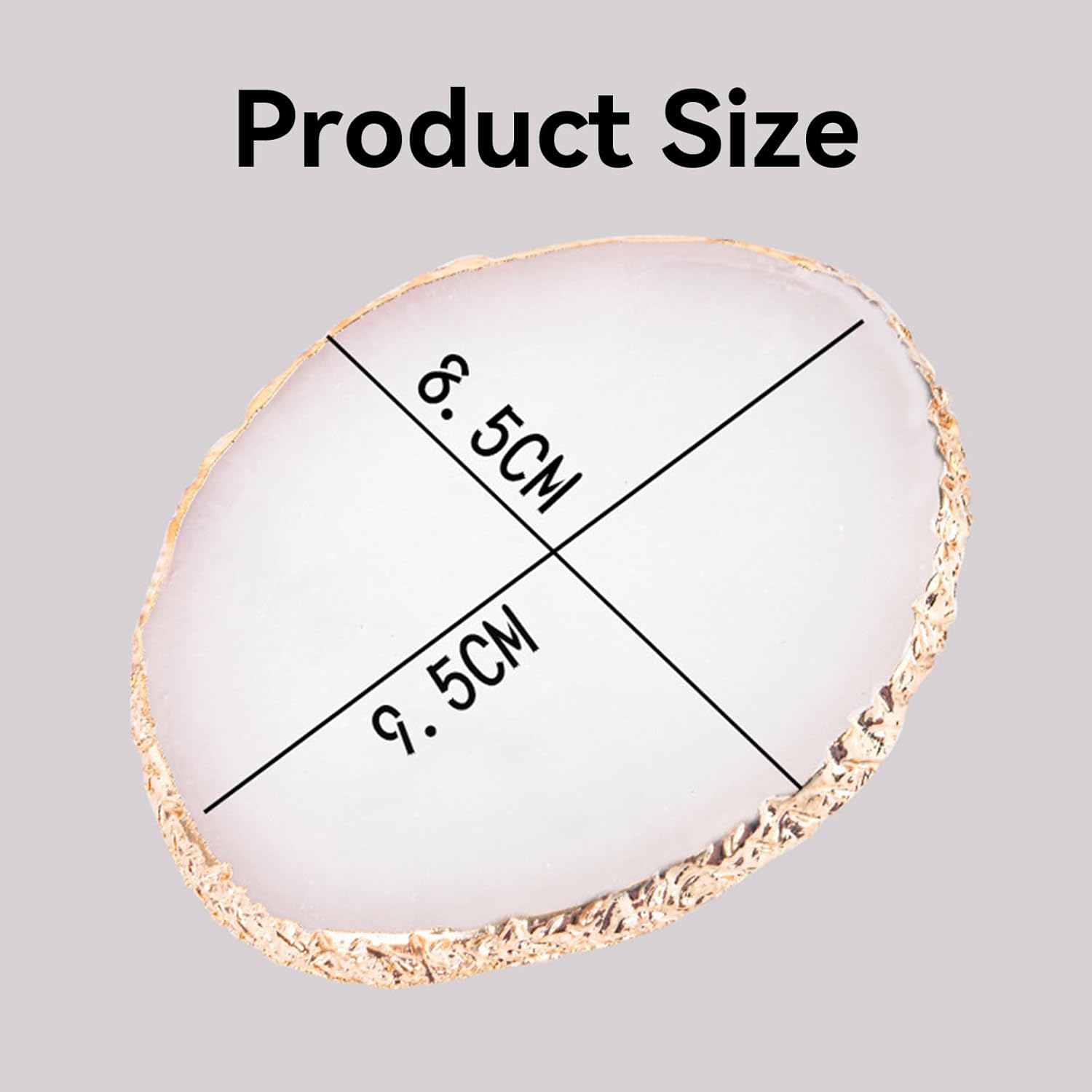 Manicure Painted, Resin Palette, Nail Art Palette with Gold Edge, White Imitation Skristal, Irregular Shape, Manicure, Painted, Colour Mixing Palette, Reusable, Washable, Cosmetic Mixing Tools