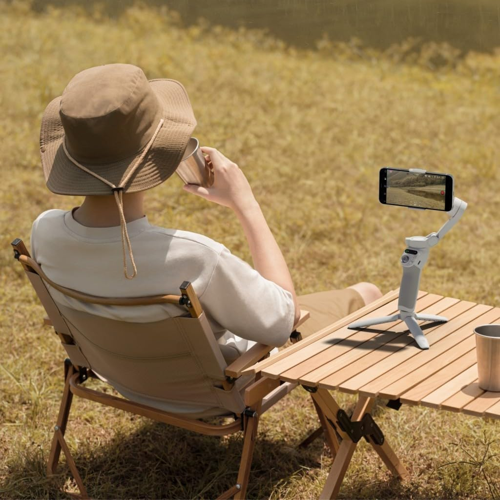 DJI OSMO Mobile SE Intelligent Gimbal, 3-Axis Stabilization, Portable and Foldable, Android and Iphone Gimbal with Shotguides, Smartphone Gimbal with Activetrack 6.0, Vlogging Stabilizer, Youtube image number 0