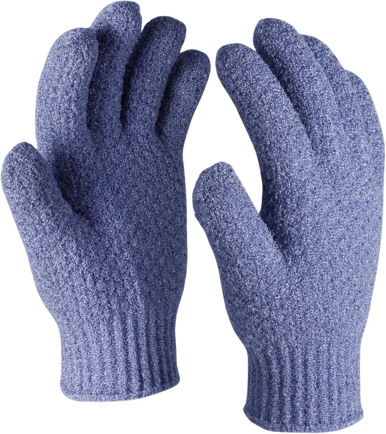 Evridwear Exfoliating Dual Texture Bath Gloves for Shower, Spa, Massage and Body Scrubs, Dead Skin Cell Remover, Gloves with Hanging Loop (2 Pairs Heavy) image number 6