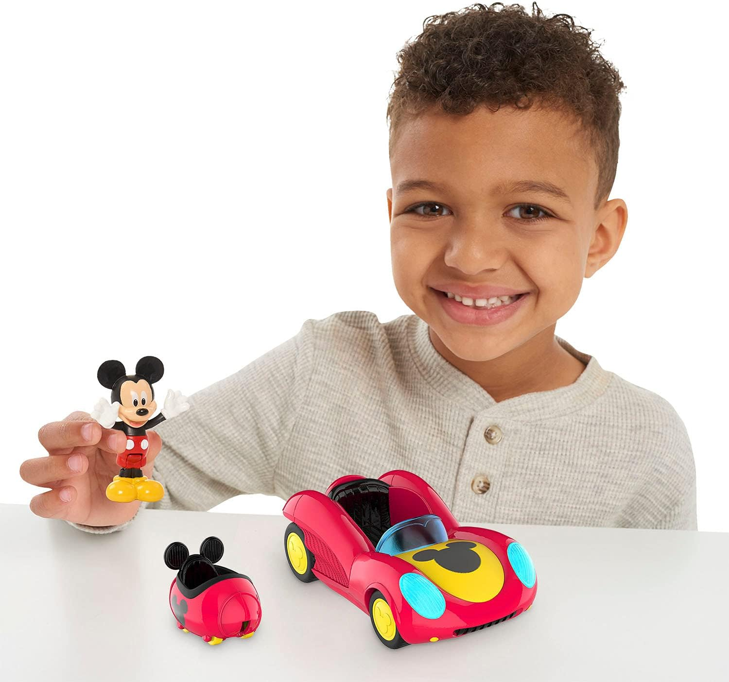 Disney Junior Mickey Mouse Funhouse Transforming Vehicle, Mickey Mouse, Red Toy Car, Preschool, by Just Play image number 5