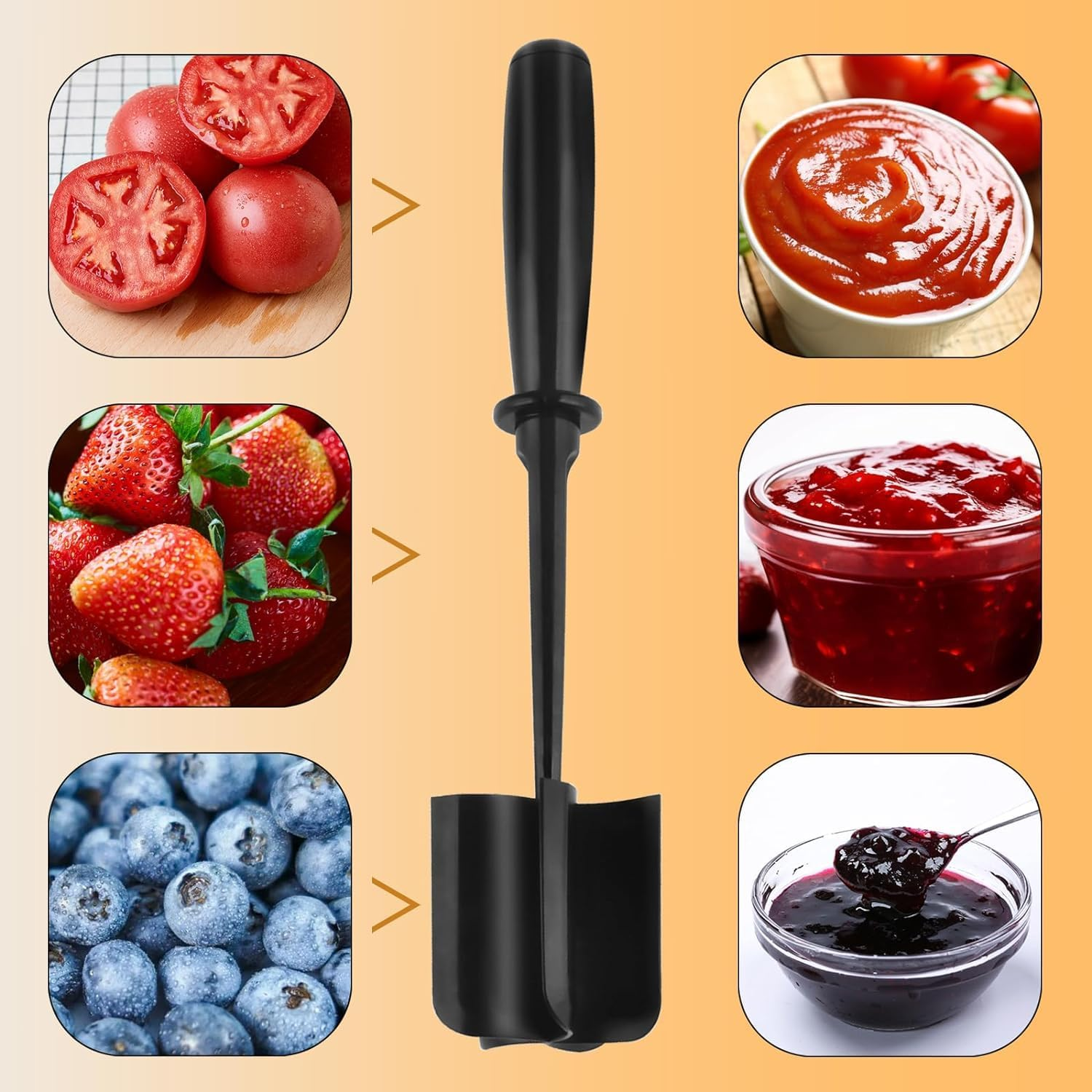 Mumoo Bear Meat Chopper, Heat Resistant Meat Masher for Hamburger Meat, Ground Beef Smasher, Nylon Hamburger Chopper Utensil, Ground Meat Chopper, Non Stick Mix Chopper Potato Masher Tool image number 4