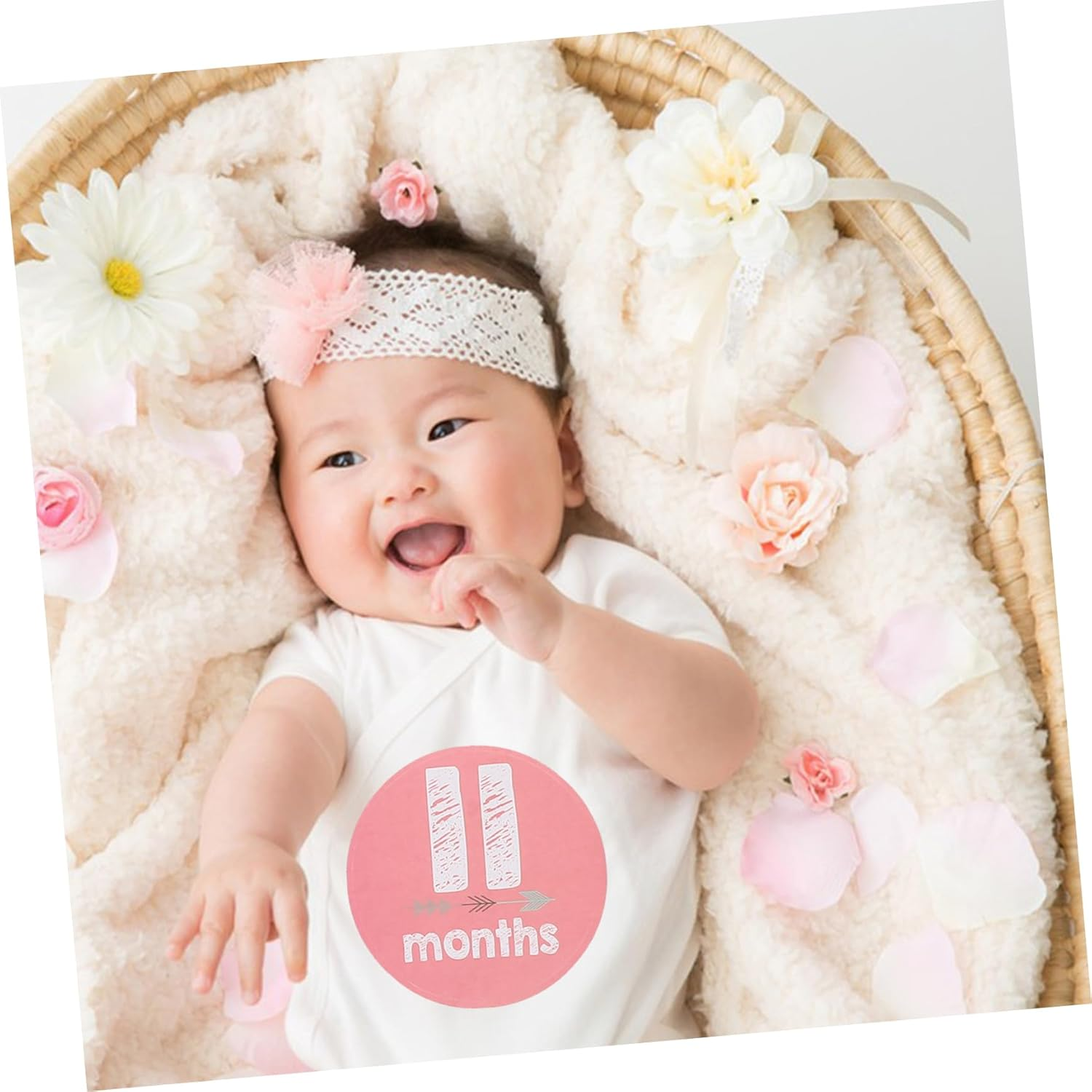 1Set Milestone Stickers for Monthly Growth Tracking Newborn Photo Props Durable Easy Clean Adhesive Stickers Showers and Announcements image number 4