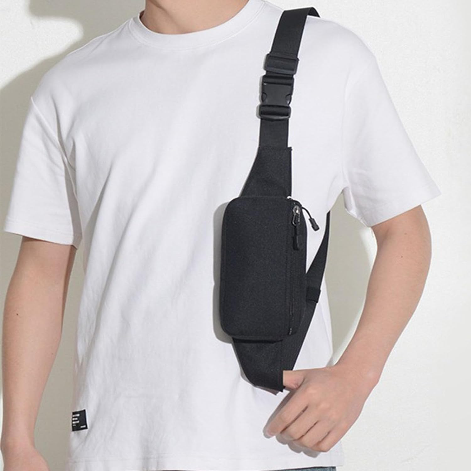 XHOMI Money Belt Running Belt for Men & Women with Adjustable Strap Waist Bag- Ideal for Keeping Your Cash, Credit Card, Passport, Phone Safe When Traveling (Black) image number 4