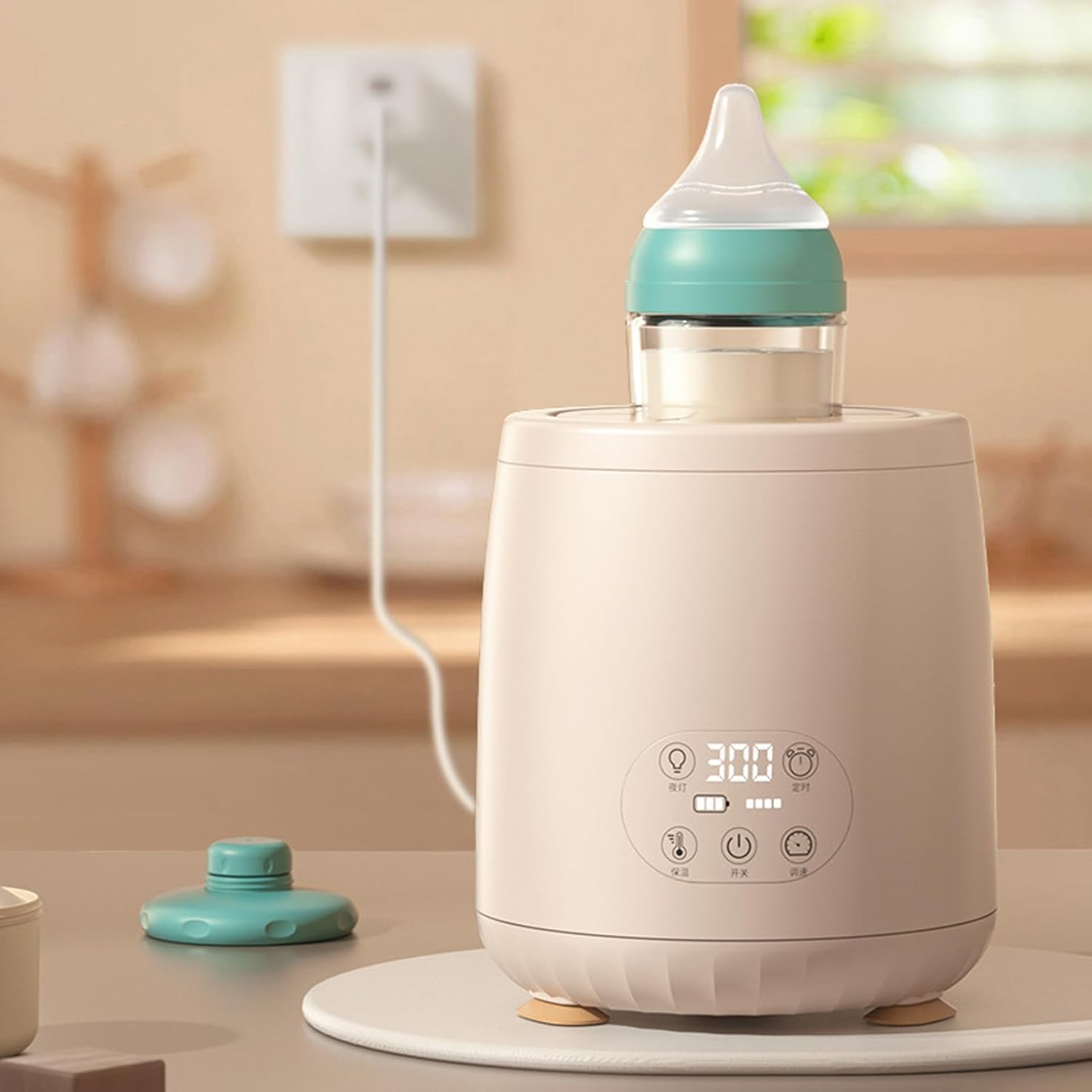 Baby Bottle Shaker, Infant Bottle Mixer, with Keep Warm Function, USB Charging Baby Milk Bottle Shaker, for 50 to 75Mm Dia Bottle image number 4