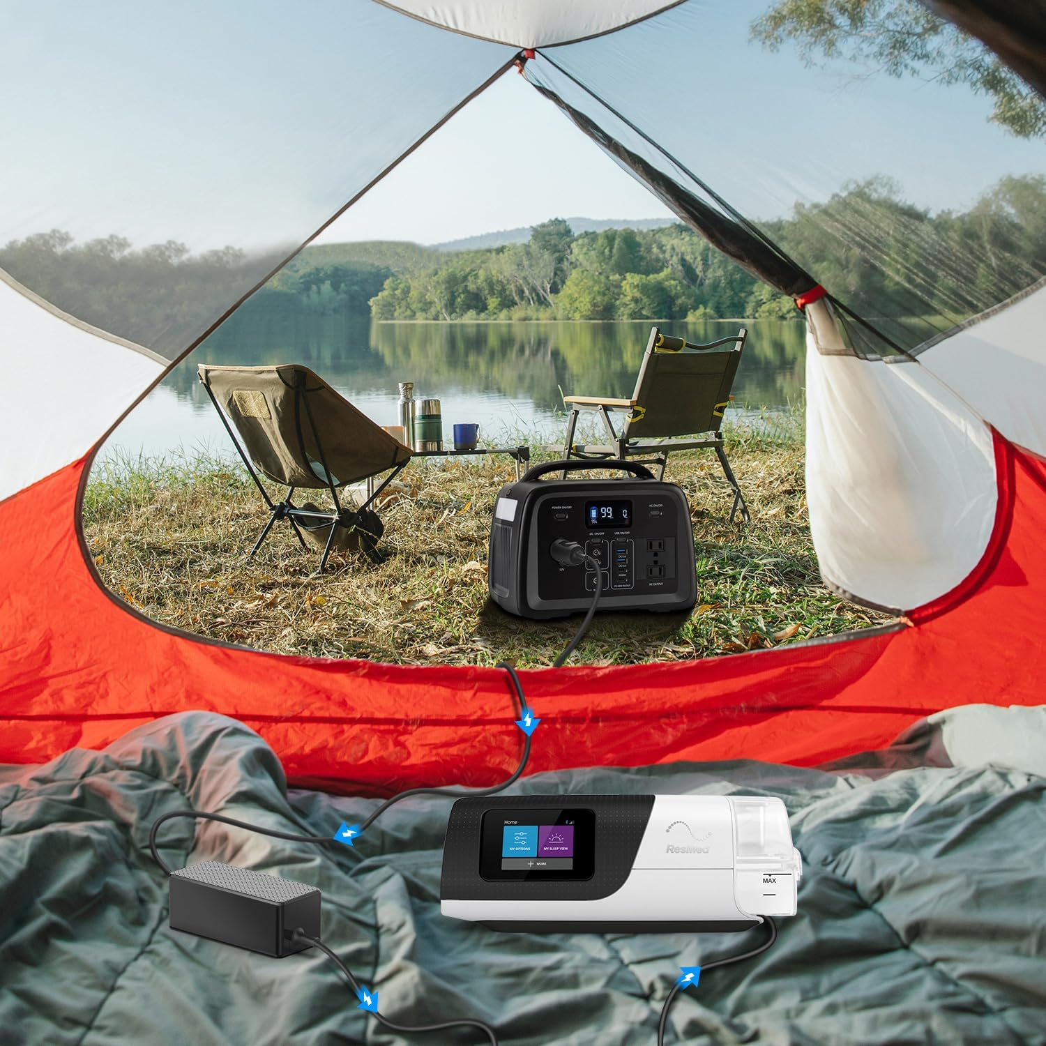 Resmed Airsense 11 DC Converter, HKY DC Adapter 12V-24V Car Charger for Resmed Airsense 11 Supplies 65W Resmed Airsense 11 Autoset Elite CPAP Air11 39205 E1399 CPAP Machines Power Supply Car Charging image number 4