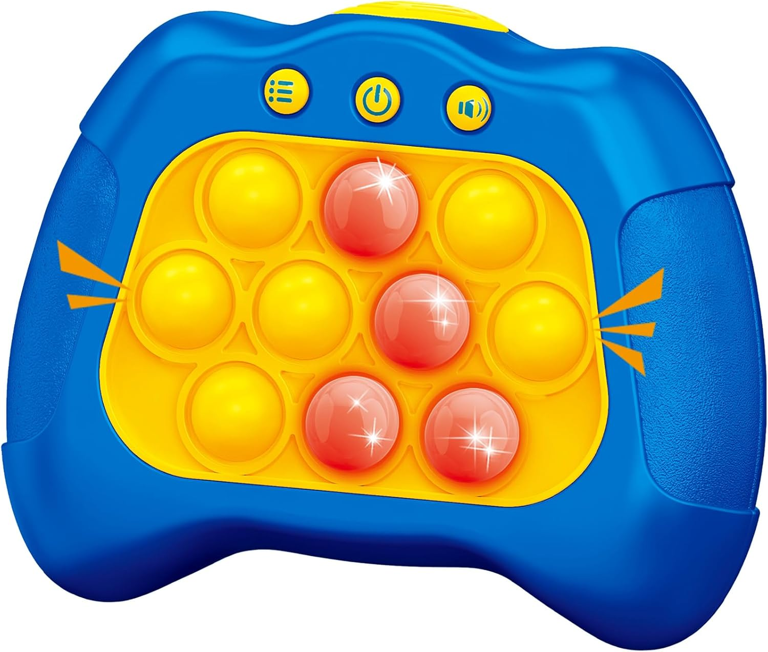 Upgraded Quick Push Game Pop Bubble Toys, Funny Toys with LED Screen for Kids for Girls and Boys Bubble Stress,Handheld Puzzle Game Sensory Toy&hellip; (Blue)