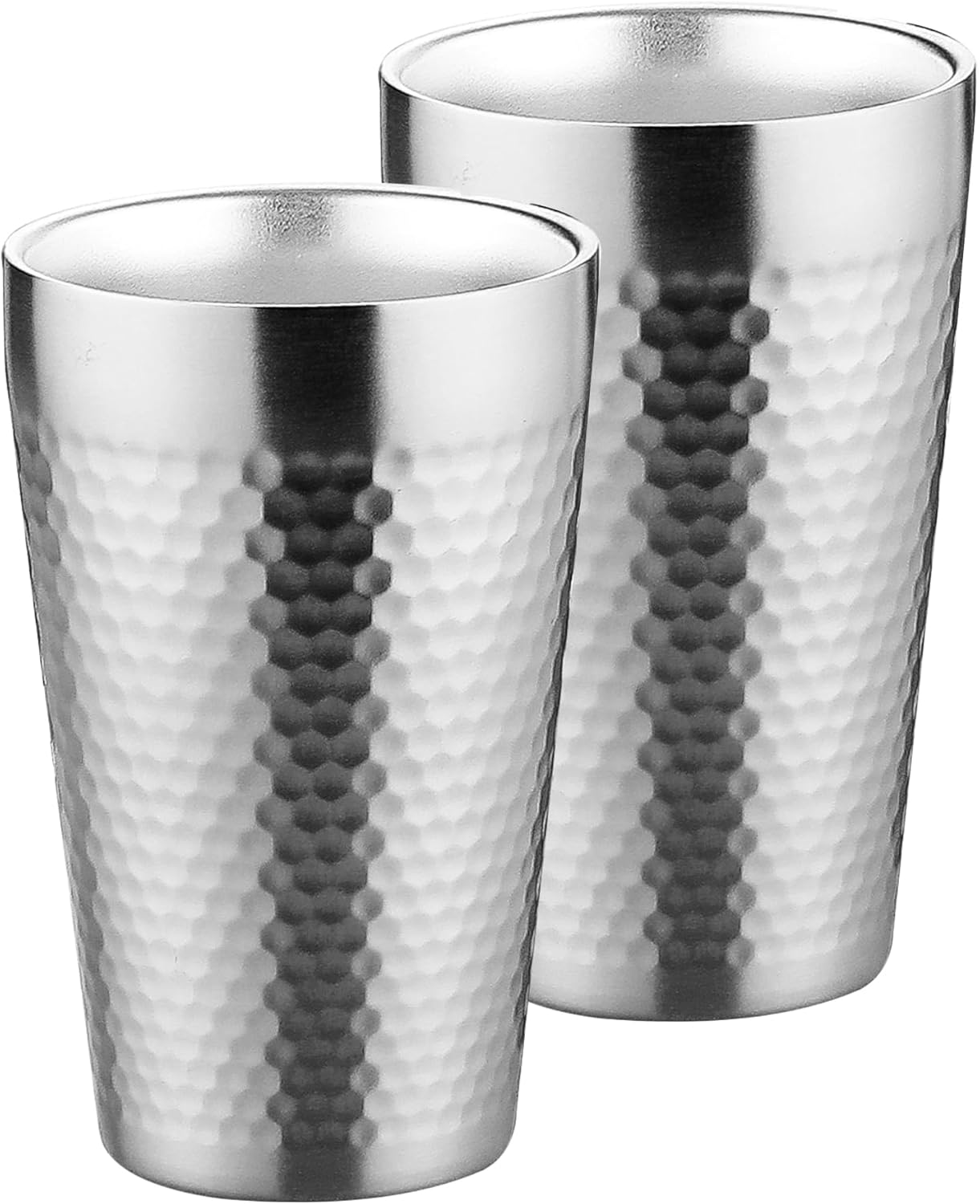 BEFOY Pint Cup - 16Oz Double Layer Cup Wall Stainless Steel Unbreakable Hot & Cold Drinking Cups for Home & Outdoor (510Ml, 2 Count (Pack of 1))