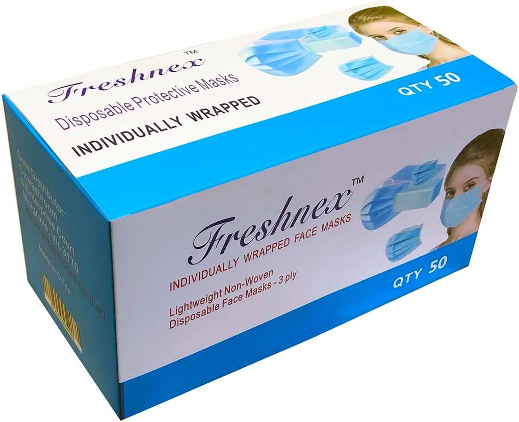 Freshnex Individually Wrapped 50 Face Mask image number 1