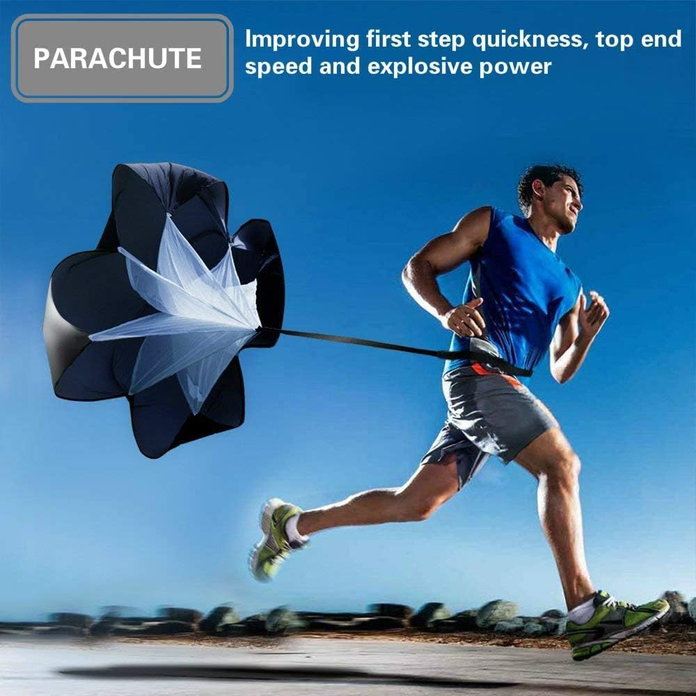 XINXIANG Speed Agility Training Kit-Includes Agility Ladder, 5 round Training Cones,Resistance Parachute, 4 Metal Stakes & Carrying Bag, Football Ladders for Faster Footwork and Better Movement Skills