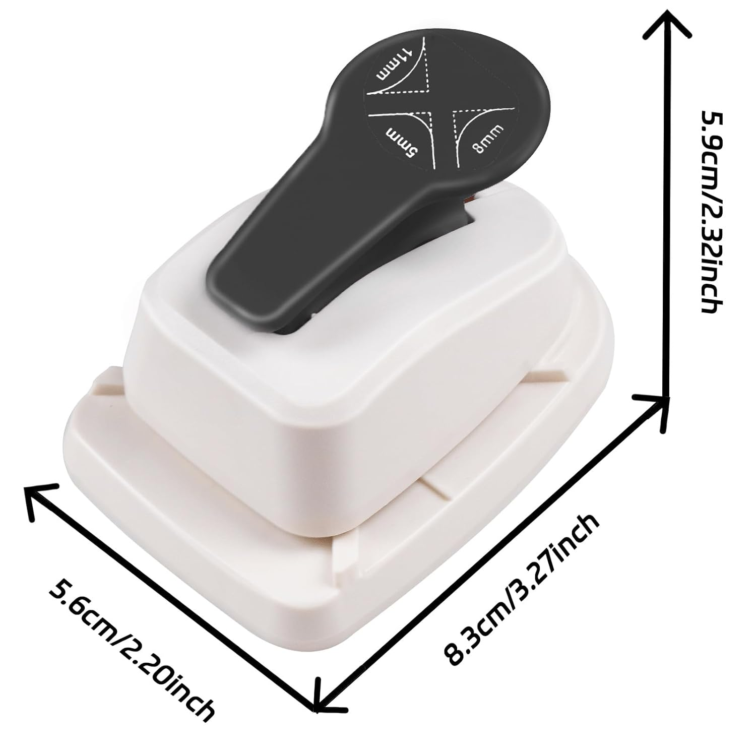 3 in 1 Corner Cutter Office Supplies Corner Rounder Punch, 5Mm 8Mm 11Mm 3 Way Cutter for Paper Craft, Laminate, Photo, Card Making, and Scrapbooking image number 3