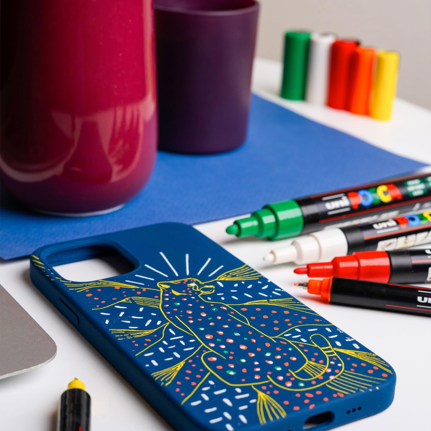 Posca - PC-17K / PC-7M / PC-5M / PC-3M / PC-1M / PC-1MR - Paint Marker Art Pens - Travel Hard Case of 54 image number 1