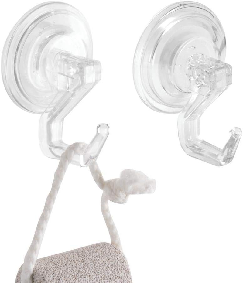 Interdesign Power Lock Suction Hooks, Set of 2, Clear image number 4