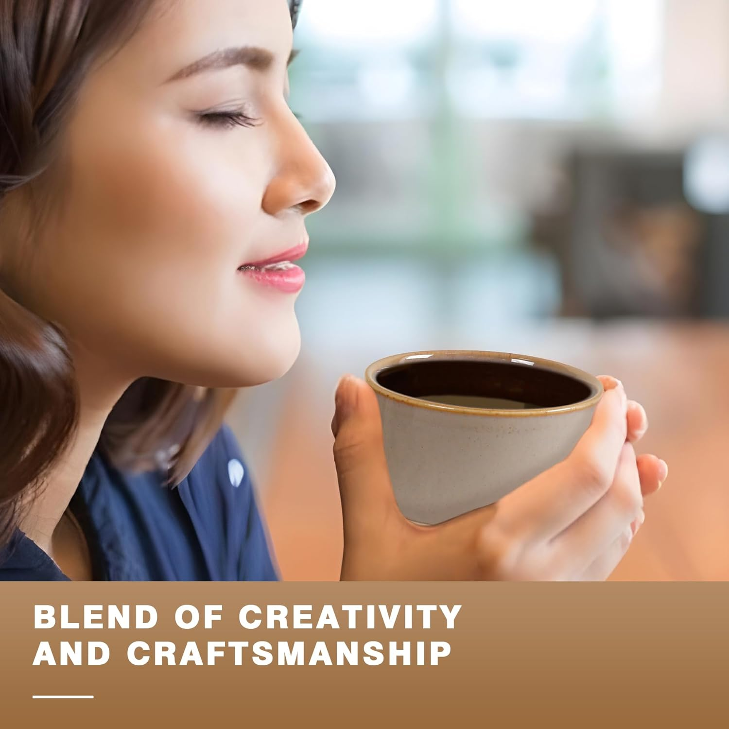 ZEBERBO Ceramic Espresso Cups Set of 4, 5Oz Espresso Coffee Mugs, Special Glazed Demitasse Cups Expresso Coffee Cup for Espresso Machine image number 4