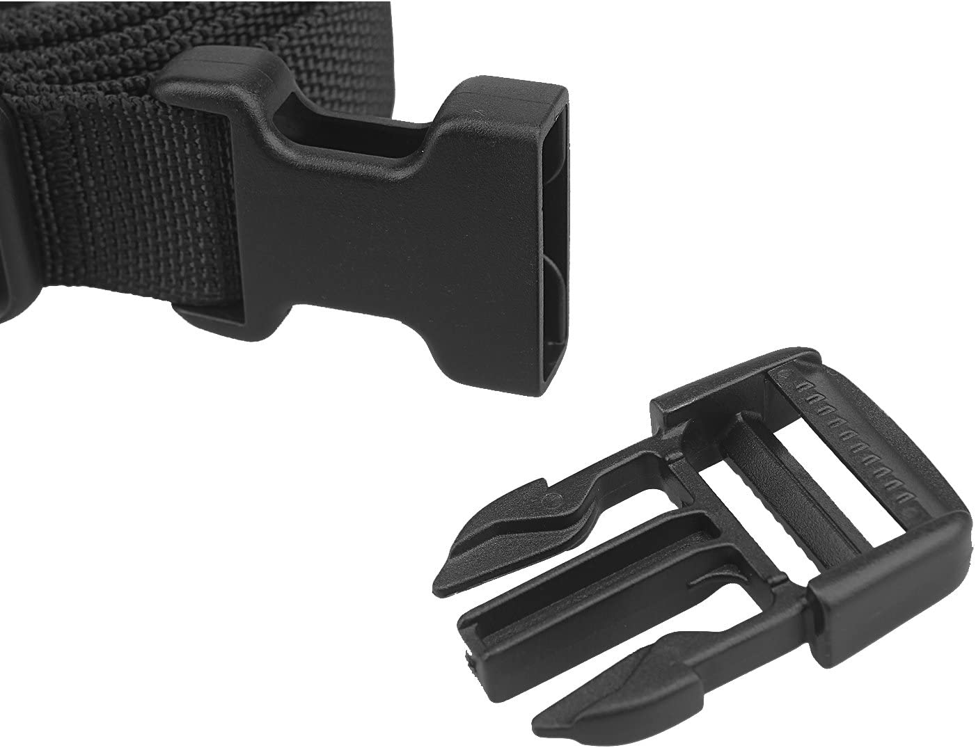 XTACER 1" Molle Backpack Accessory Strap Small Belt Luggage Straps Cover Strap Sleeping Bag Strap with Buckle - Black image number 6