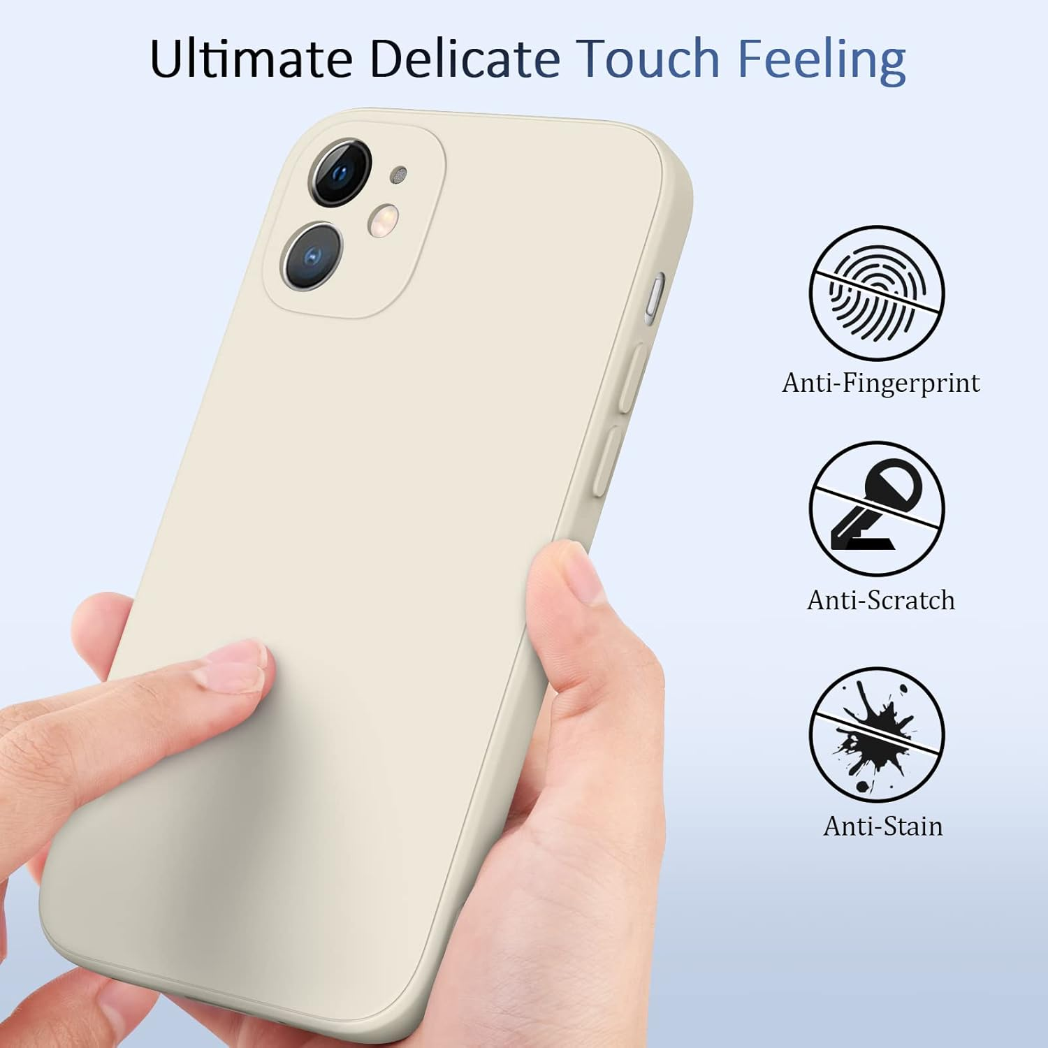 Silicone Case for Iphone 11 Case (2019) 6.1-Inch, Silky-Soft Touch Gel Rubber Cover, Full Protective Case, Shockproof Anti-Scratch Case Cover - Clear image number 3
