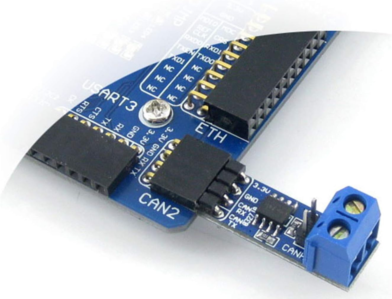 Waveshare SN65HVD230 CAN Board Connecting Mcus to CAN Network Features ESD Protection Communication Evaluation Development Board 3.3V [1 PC] image number 2