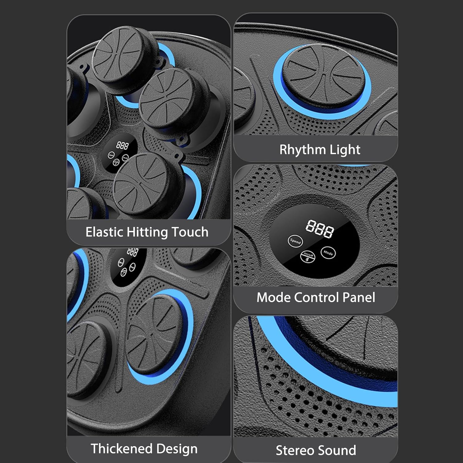 Smart Music Boxing Target, Adjustable Speed and Mode Electronic Training Machine with Gloves, for Home and Gym Use image number 3