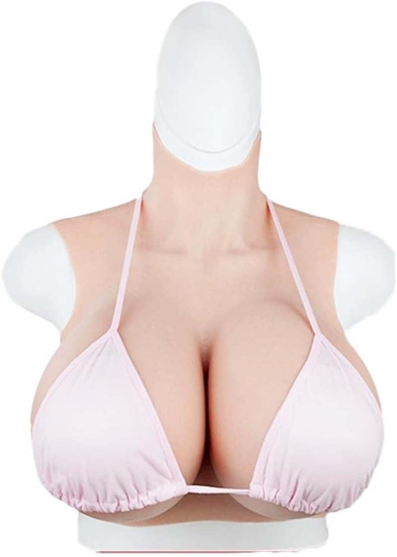 YRZGSAWJ Crossdressers Huge Breast Forms K S Z Cup Silicone Filled Breastplate Fake Breasts Weighted Boobs for Drag Queen Cosplay