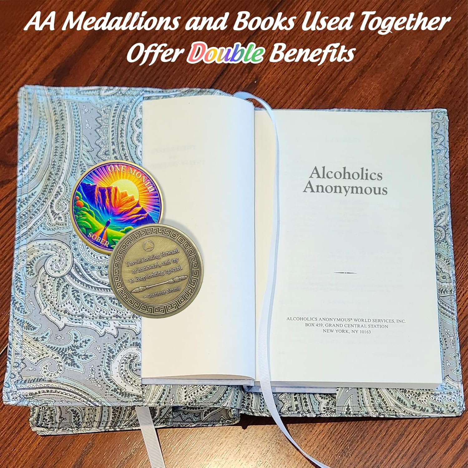 Original One Month Sobriety Coin - Recovery 1 Month View AA Coins - Na Ha AA Chips and Medallions - 1-10 Prime Sobriety Chip Alcoholics Anonymous Gifts for Men Women image number 6